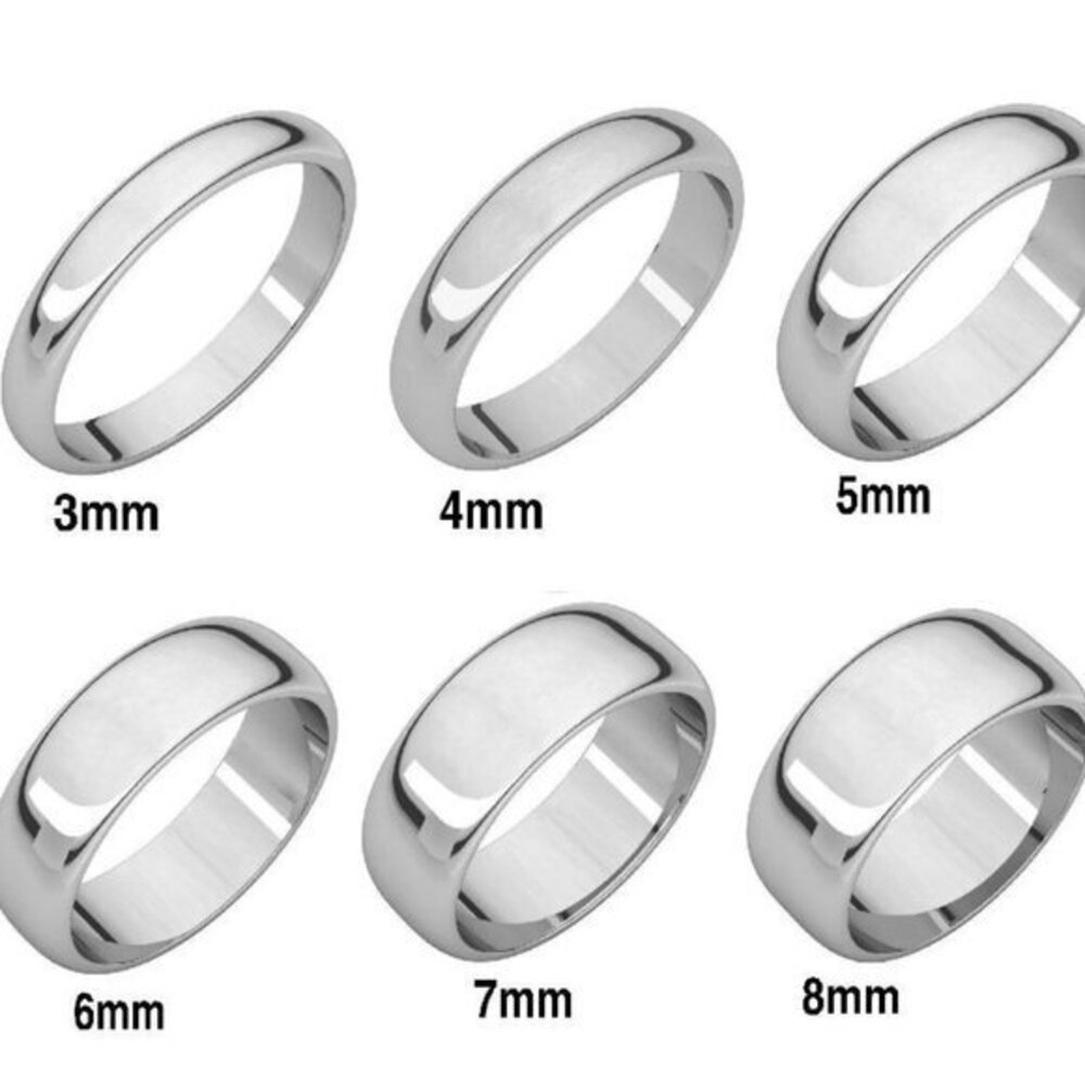 3mm 4mm 5mm 6mm 7mm 8mm Stainless Steel Wedding band